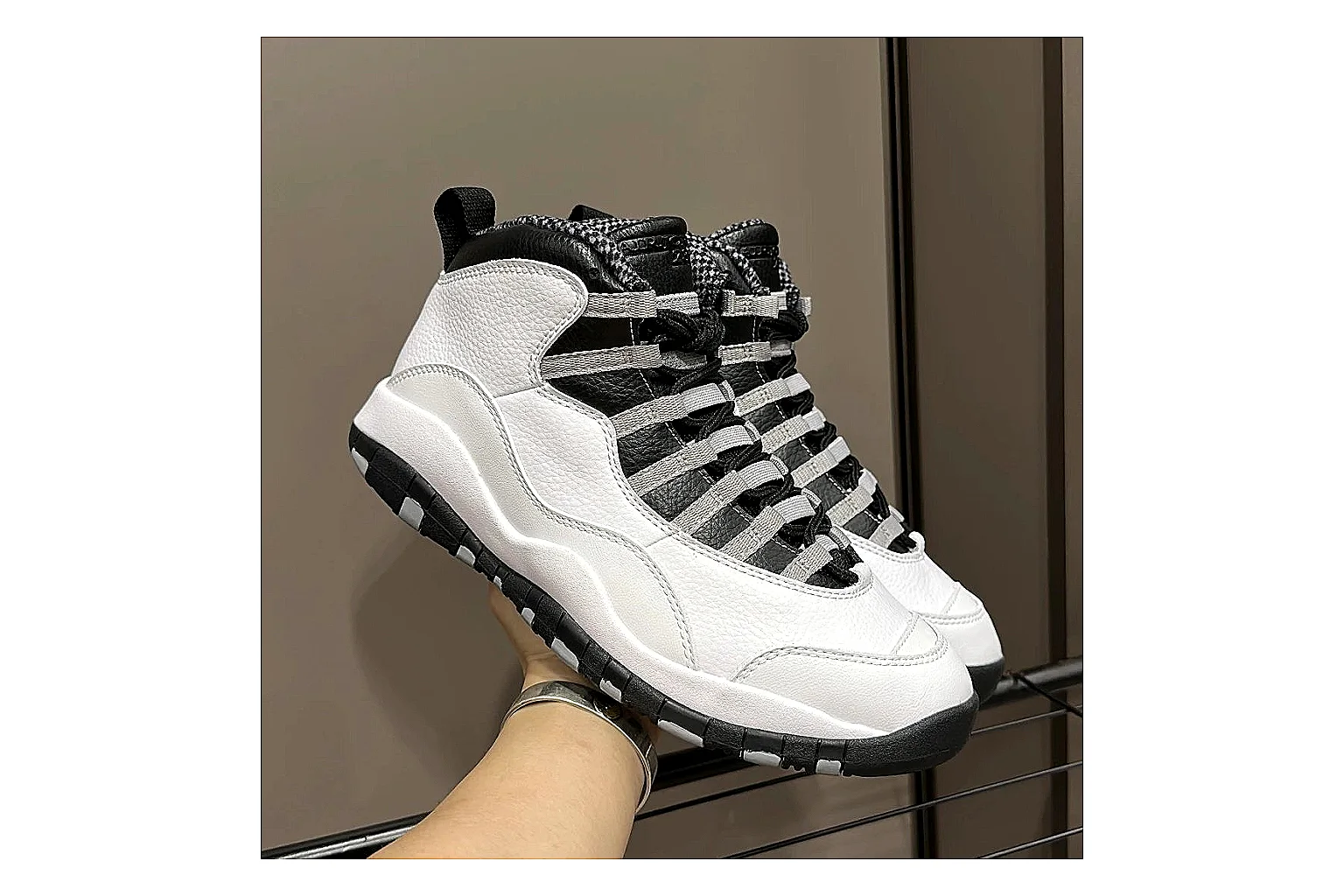 Jordan Air Jordan 10 Steel White Black High Top thumbnail 3