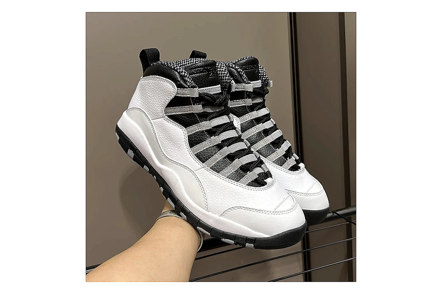 Jordan Air Jordan 10 Steel White Black High Top thumbnail 4