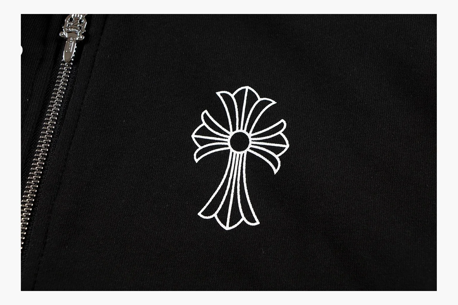 Chrome Hearts Cross Zip Hoodie Black Product Image thumbnail 6
