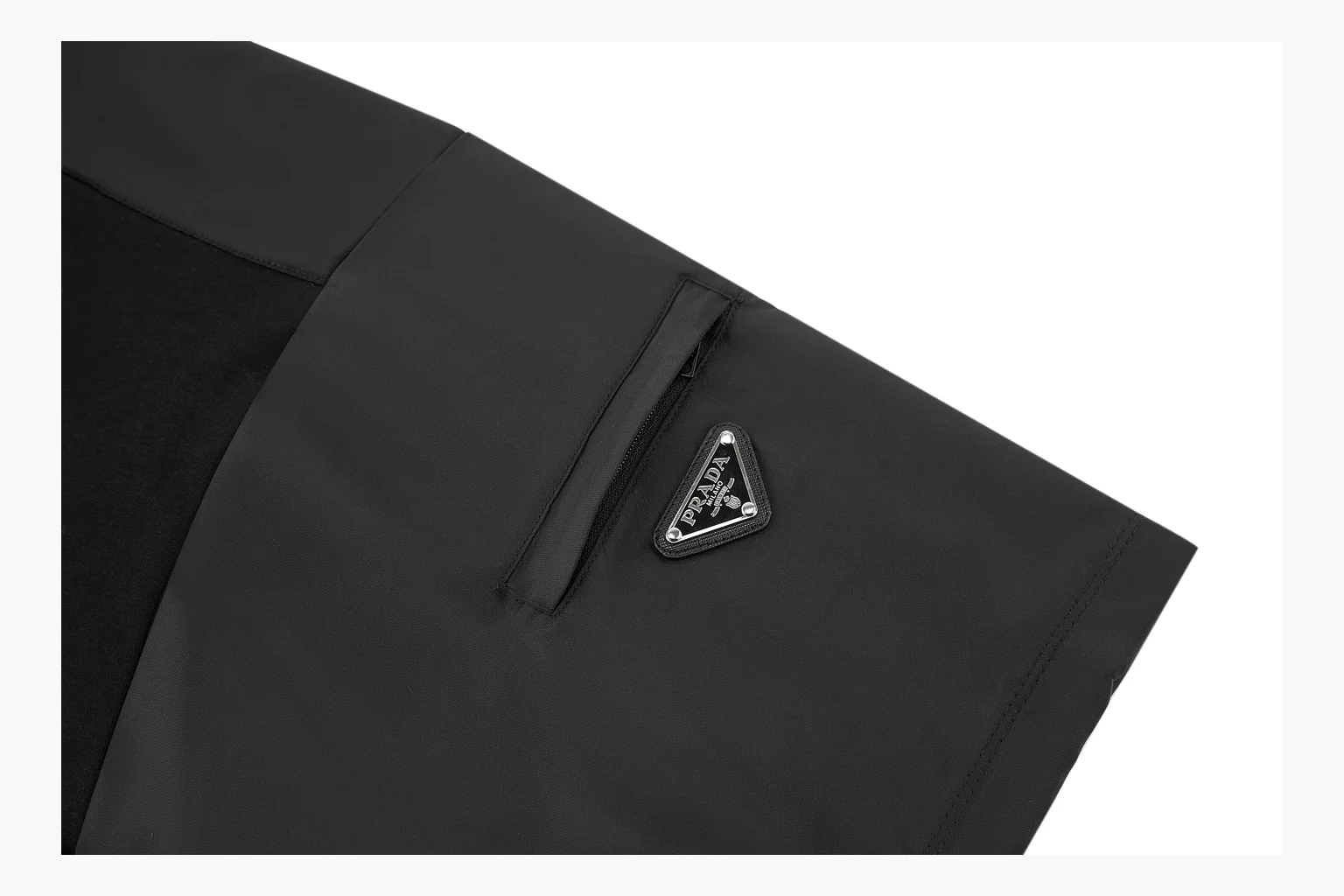 Prada Triangle Pocket T-Shirt Black Product Image thumbnail 4