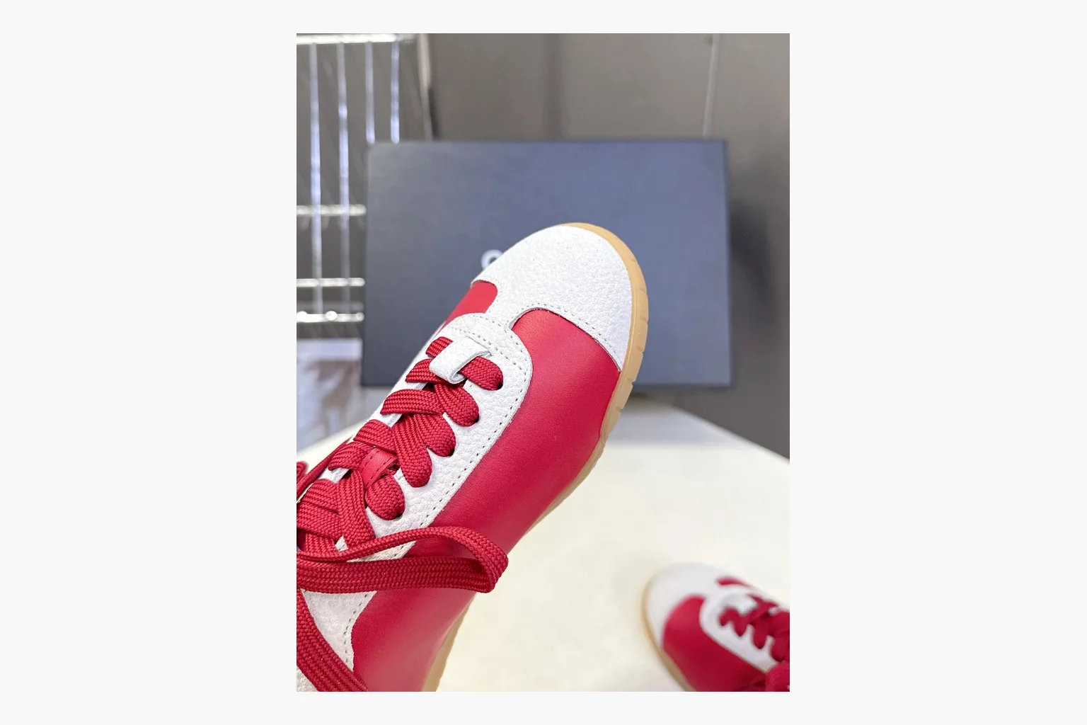Chanel Red Low-Top Sneaker Red White Product Image thumbnail 6