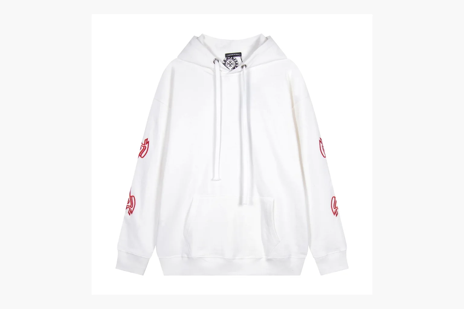 Chrome Hearts White Cross Zip Hoodie White Product Image