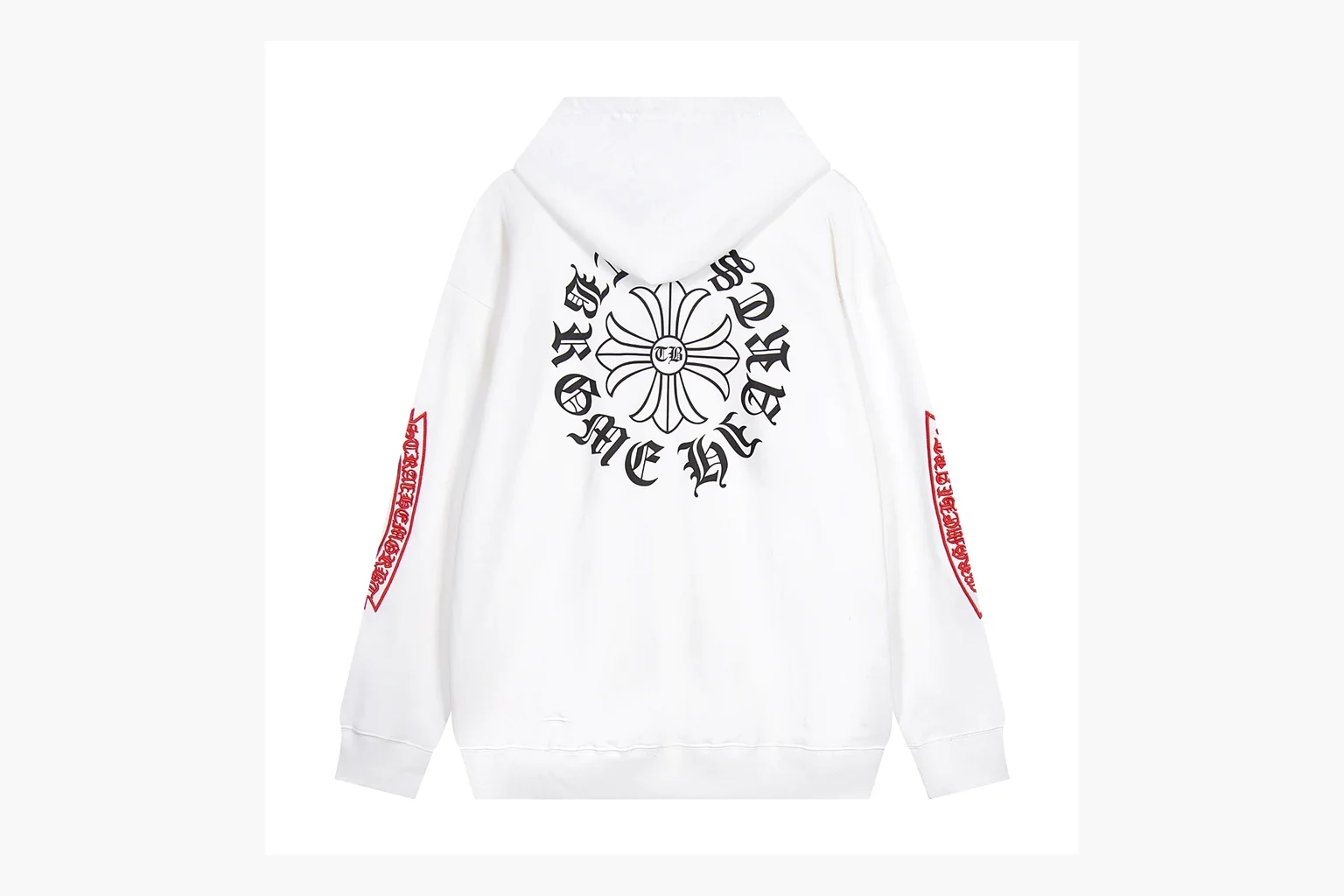 Chrome Hearts White Cross Zip Hoodie White Product Image thumbnail 2