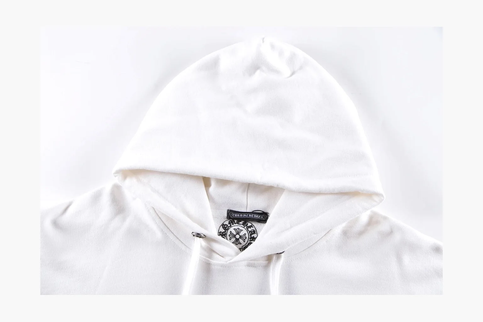 Chrome Hearts White Cross Zip Hoodie White Product Image thumbnail 5