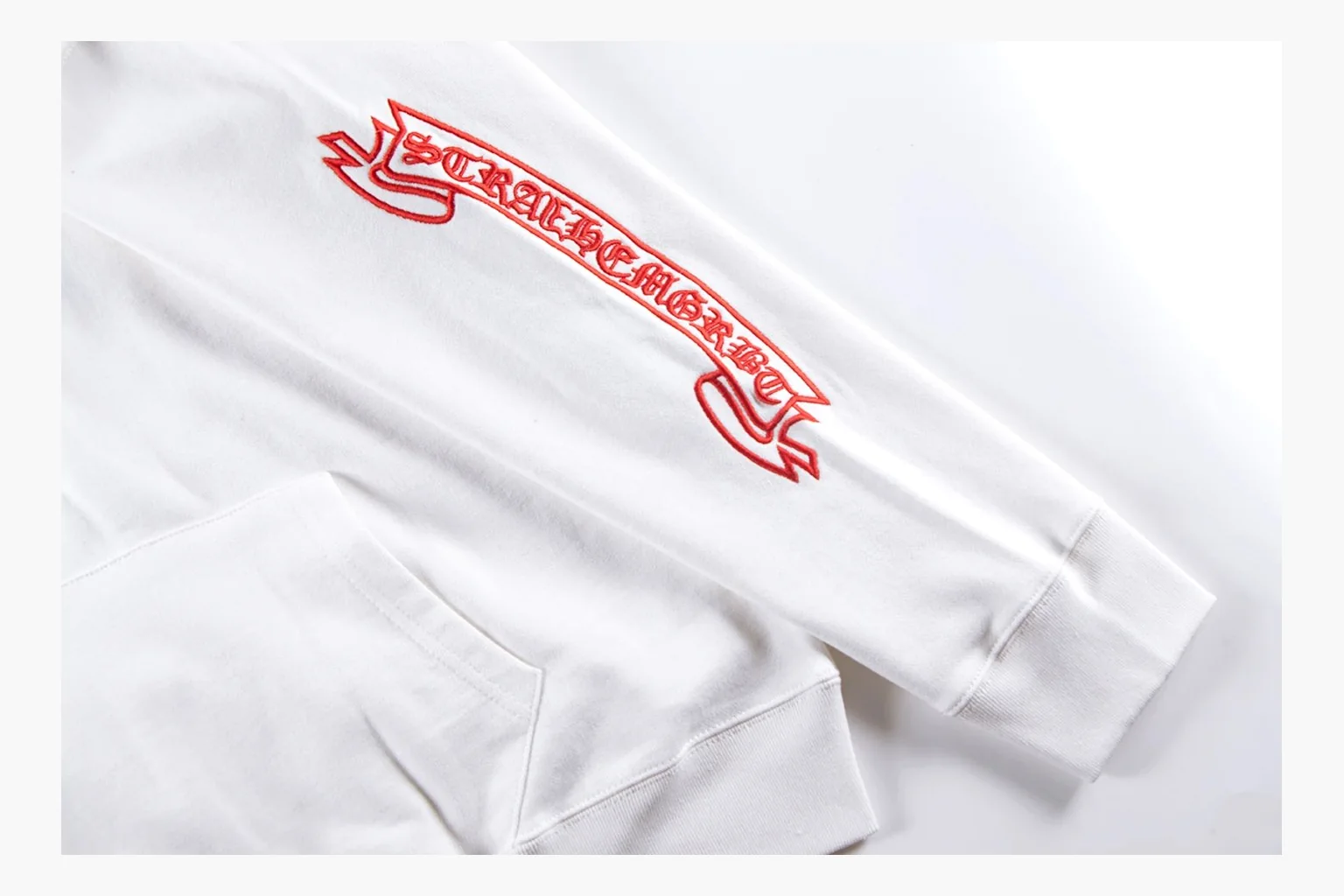 Chrome Hearts White Cross Zip Hoodie White Product Image thumbnail 6