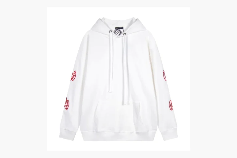 Chrome Hearts White Cross Zip Hoodie White Product Image