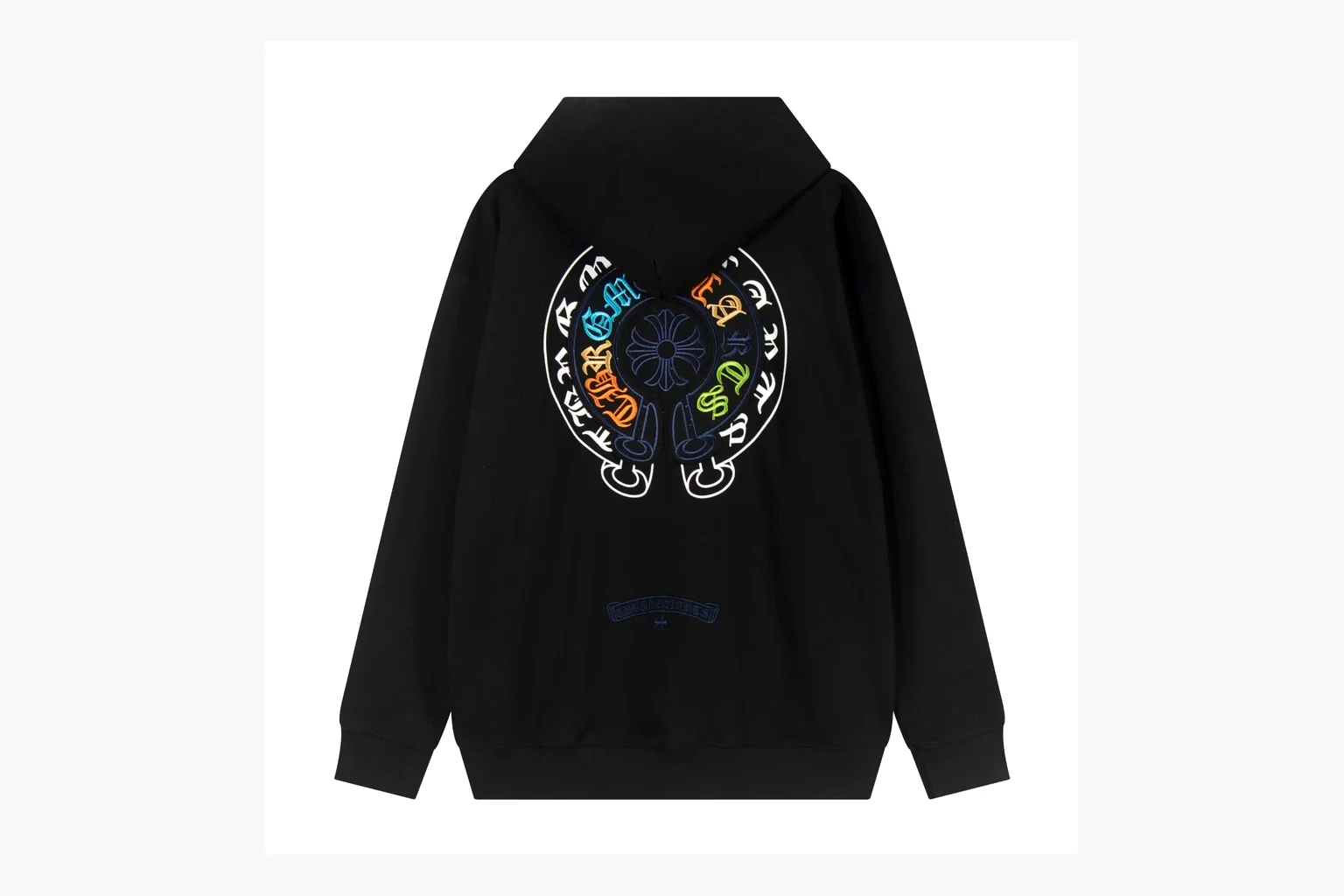 Chrome Hearts Rainbow Logo Hoodie Black Product Image thumbnail 2