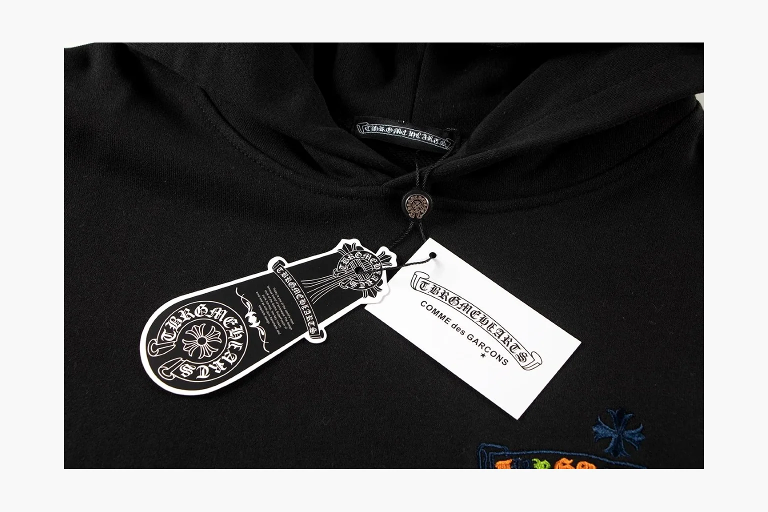Chrome Hearts Rainbow Logo Hoodie Black Product Image thumbnail 4