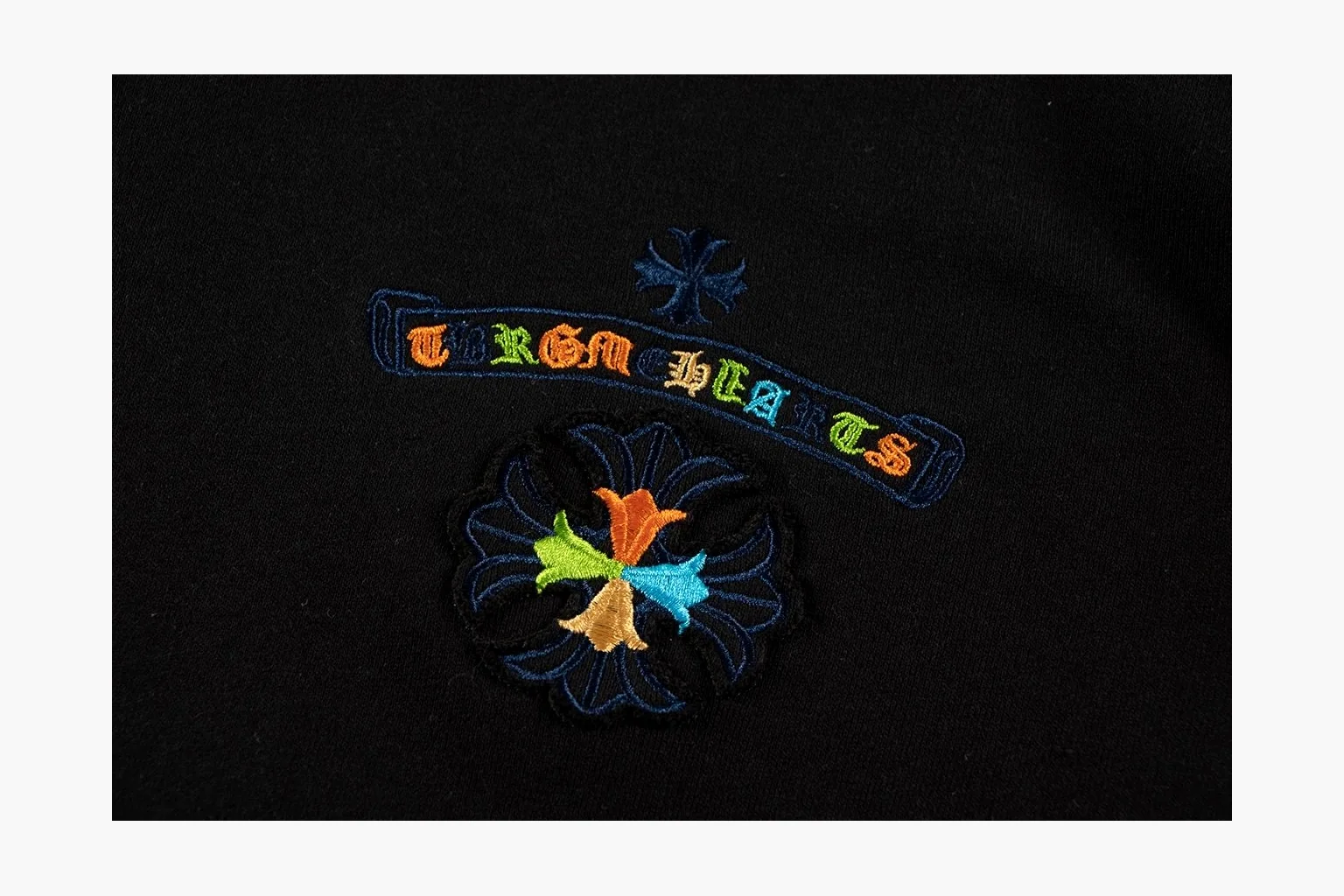 Chrome Hearts Rainbow Logo Hoodie Black Product Image thumbnail 5