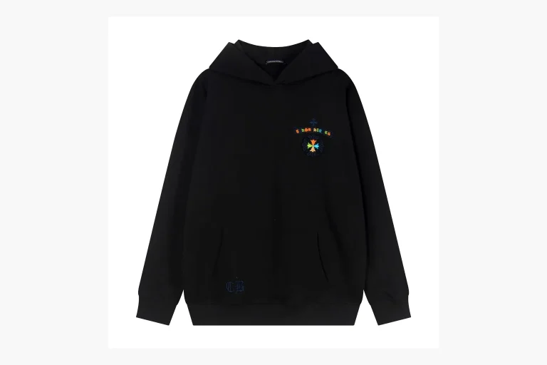 Chrome Hearts Rainbow Logo Hoodie Black Product Image