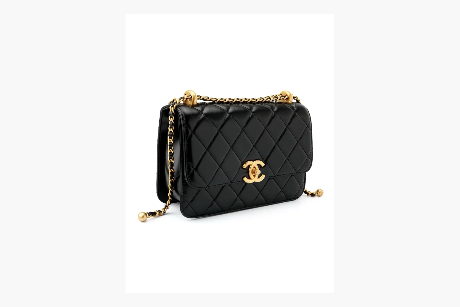 Chanel Quilted Chain Flap Bag Black Product Image thumbnail 2