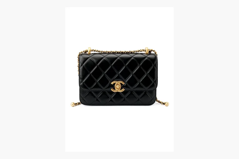 Chanel Quilted Chain Flap Bag Black Product Image