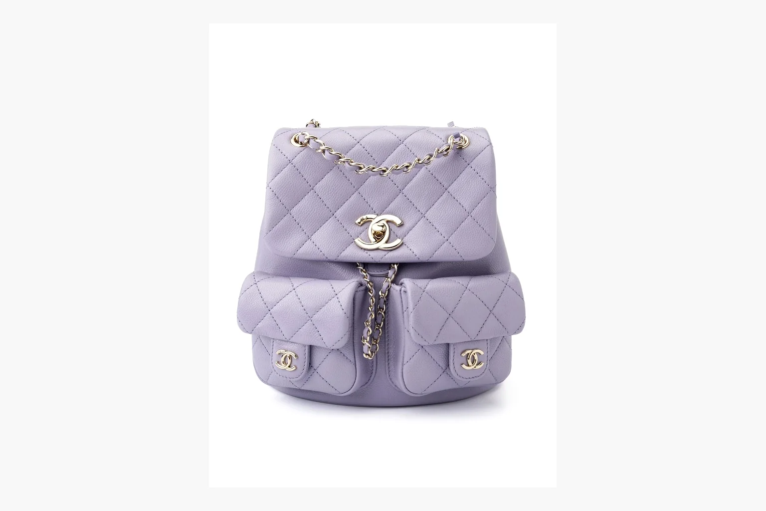 Chanel Purple Quilted Backpack Lavender Purple Product Image
