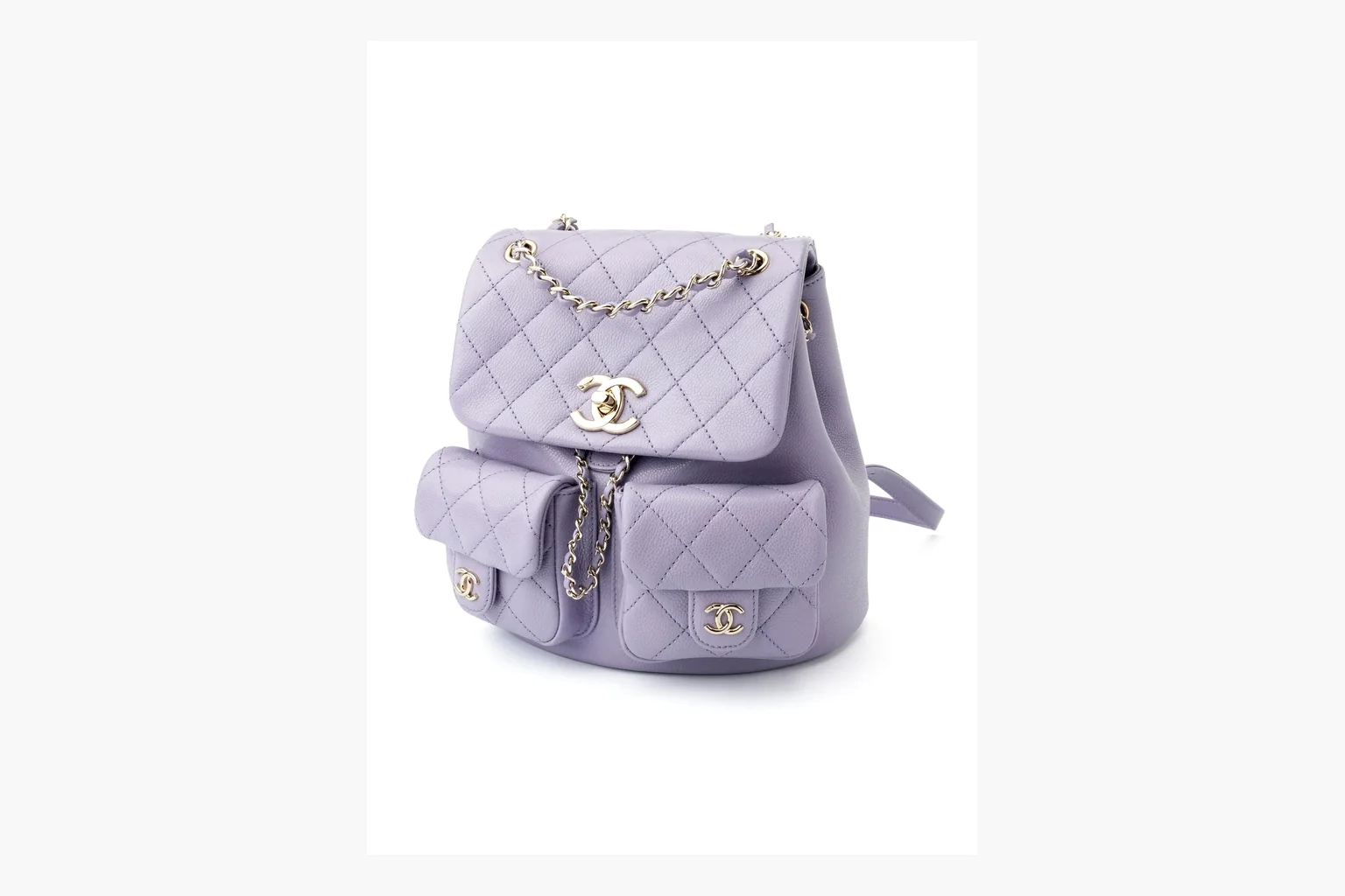 Chanel Purple Quilted Backpack Lavender Purple Product Image thumbnail 2