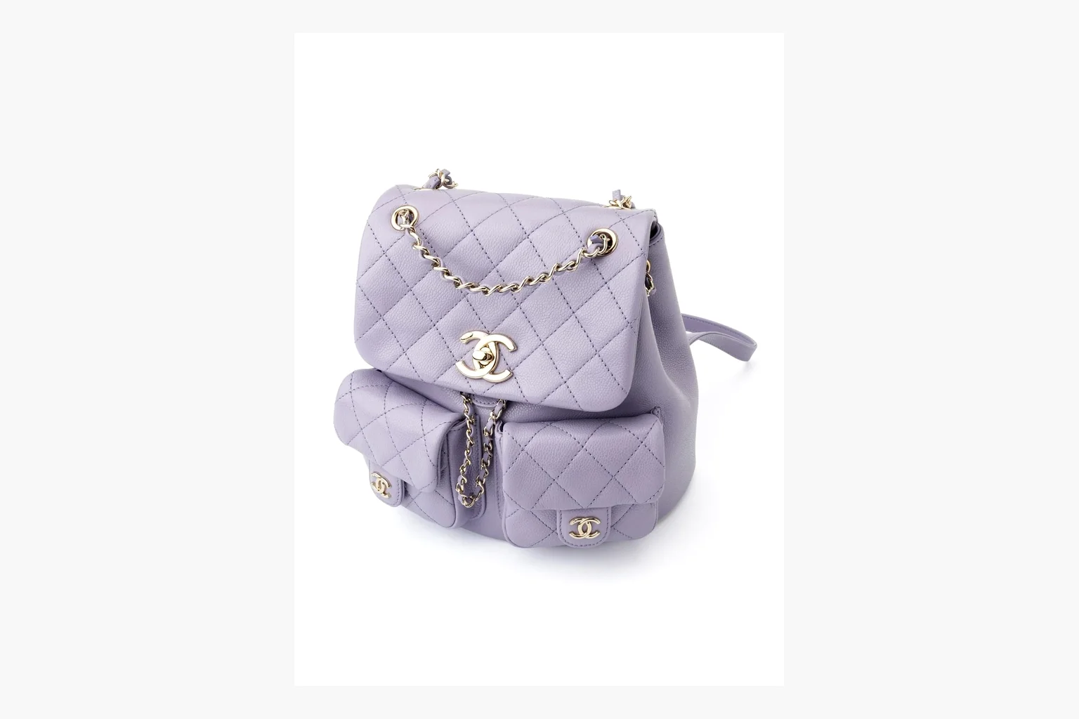Chanel Purple Quilted Backpack Lavender Purple Product Image thumbnail 4