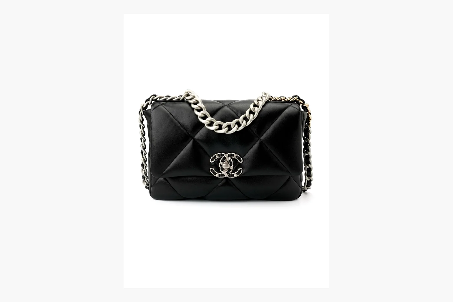 Chanel Quilted Chain Flap Bag Black Product Image