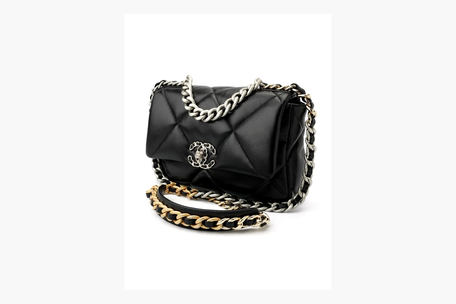 Chanel Quilted Chain Flap Bag Black Product Image thumbnail 2