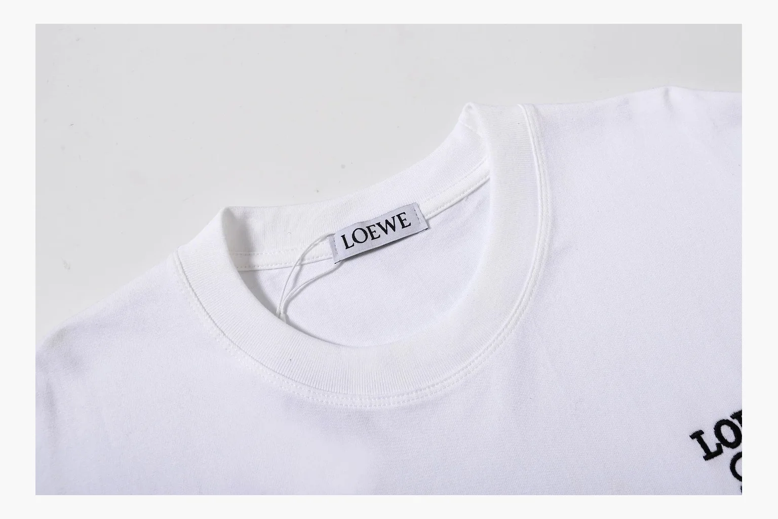 Loewe Ribbon Logo T-Shirt White Product Image thumbnail 4