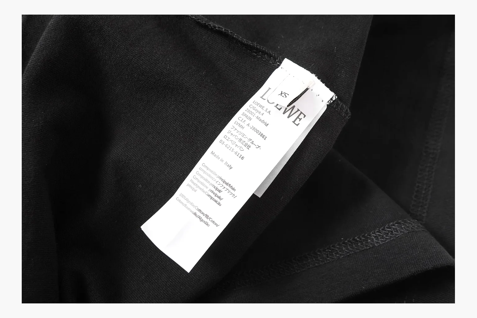 Loewe Rabbit Logo T-Shirt Black Product Image thumbnail 6