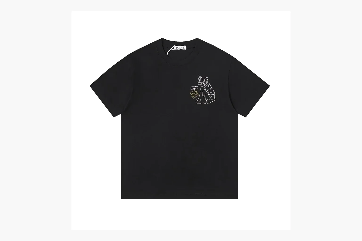 Loewe Bear Embroidery T-Shirt Black Product Image
