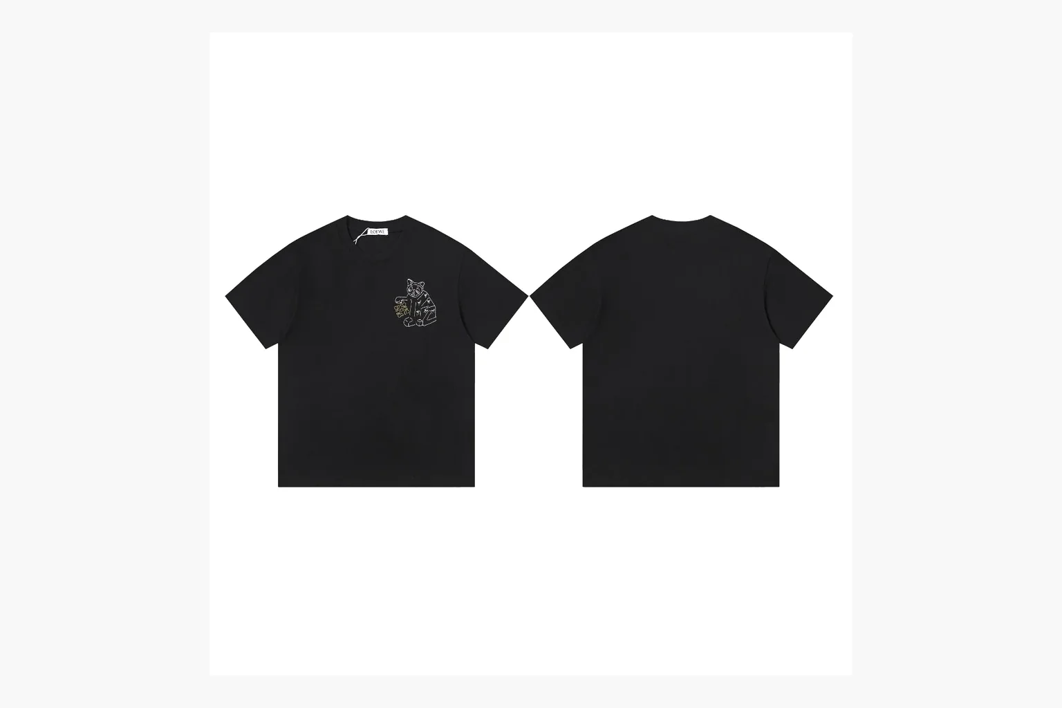 Loewe Bear Embroidery T-Shirt Black Product Image thumbnail 3