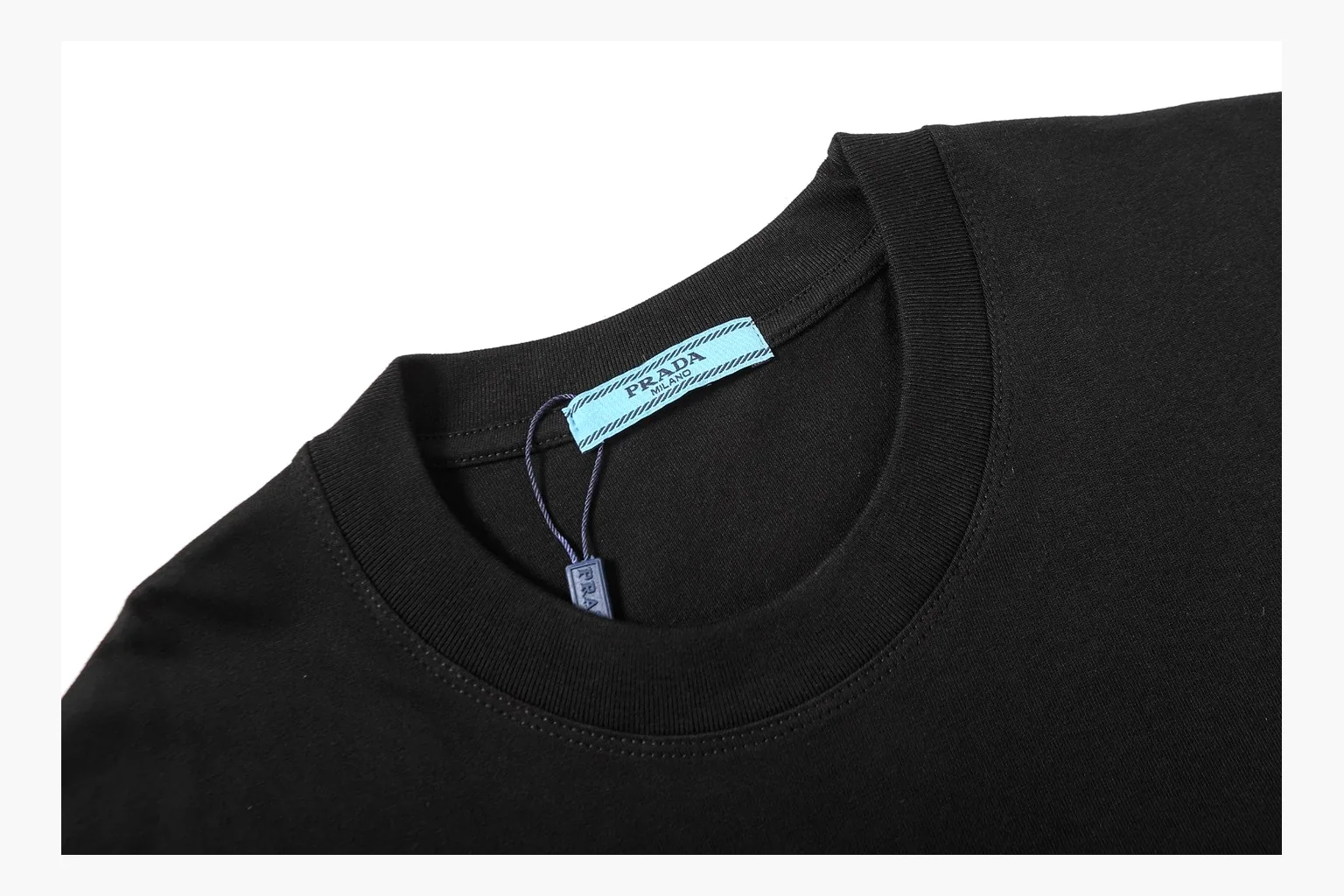 Prada Milano Logo T-Shirt Black Product Image thumbnail 4