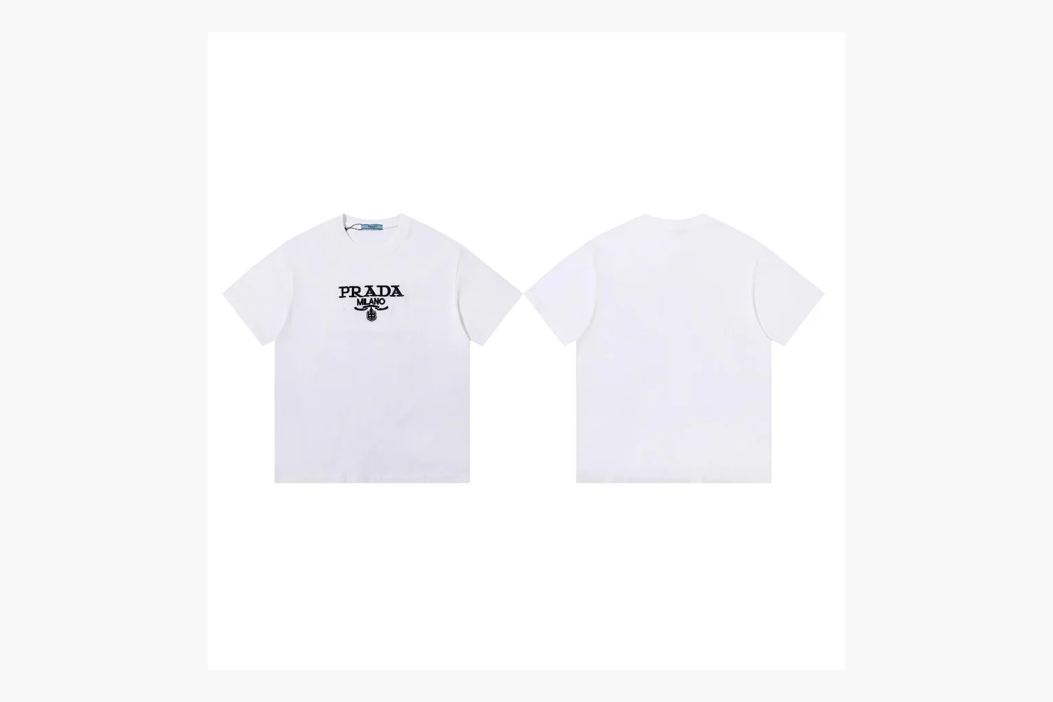 Prada Milano Logo T-Shirt White Product Image thumbnail 3