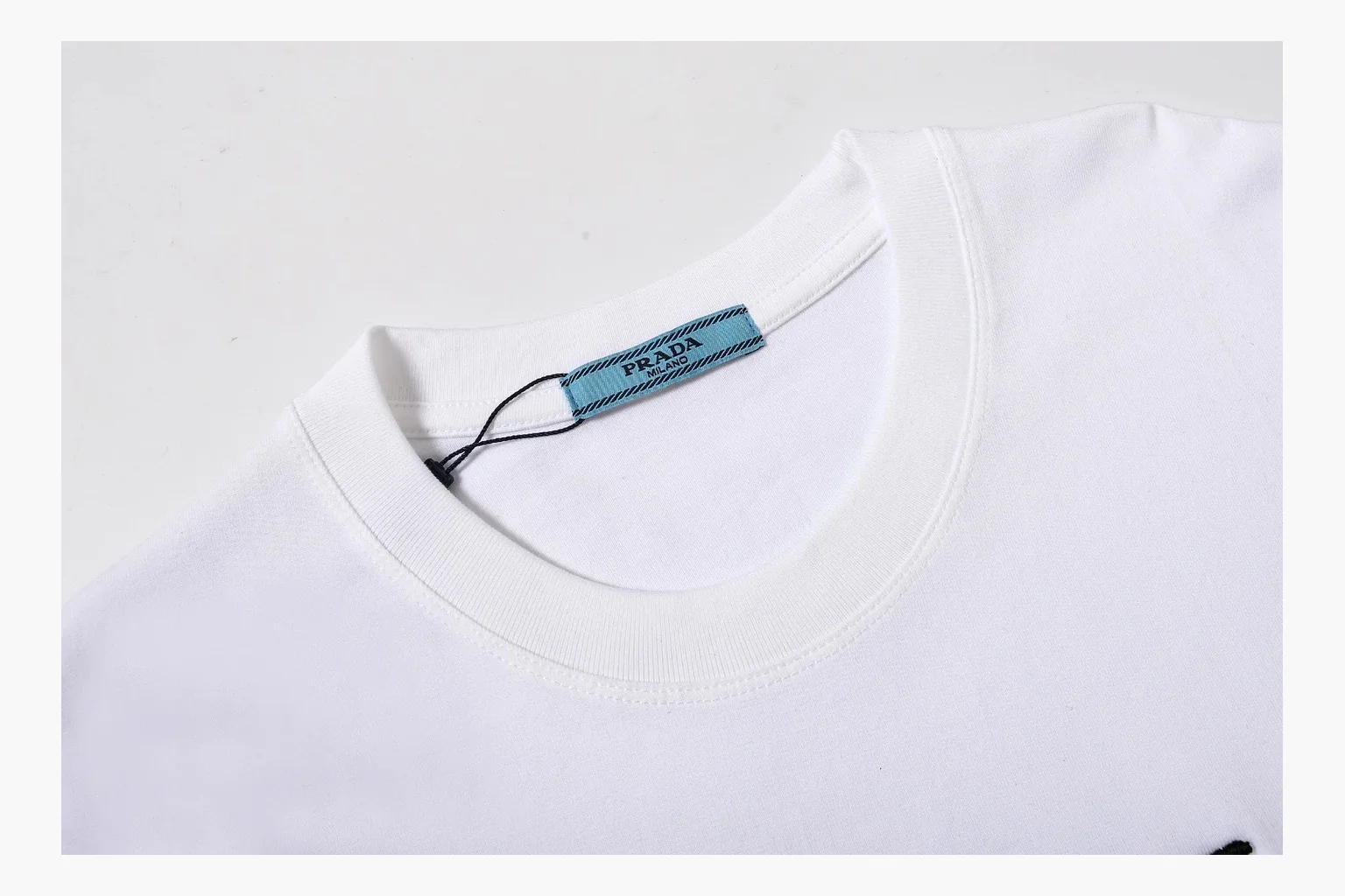Prada Milano Logo T-Shirt White Product Image thumbnail 4