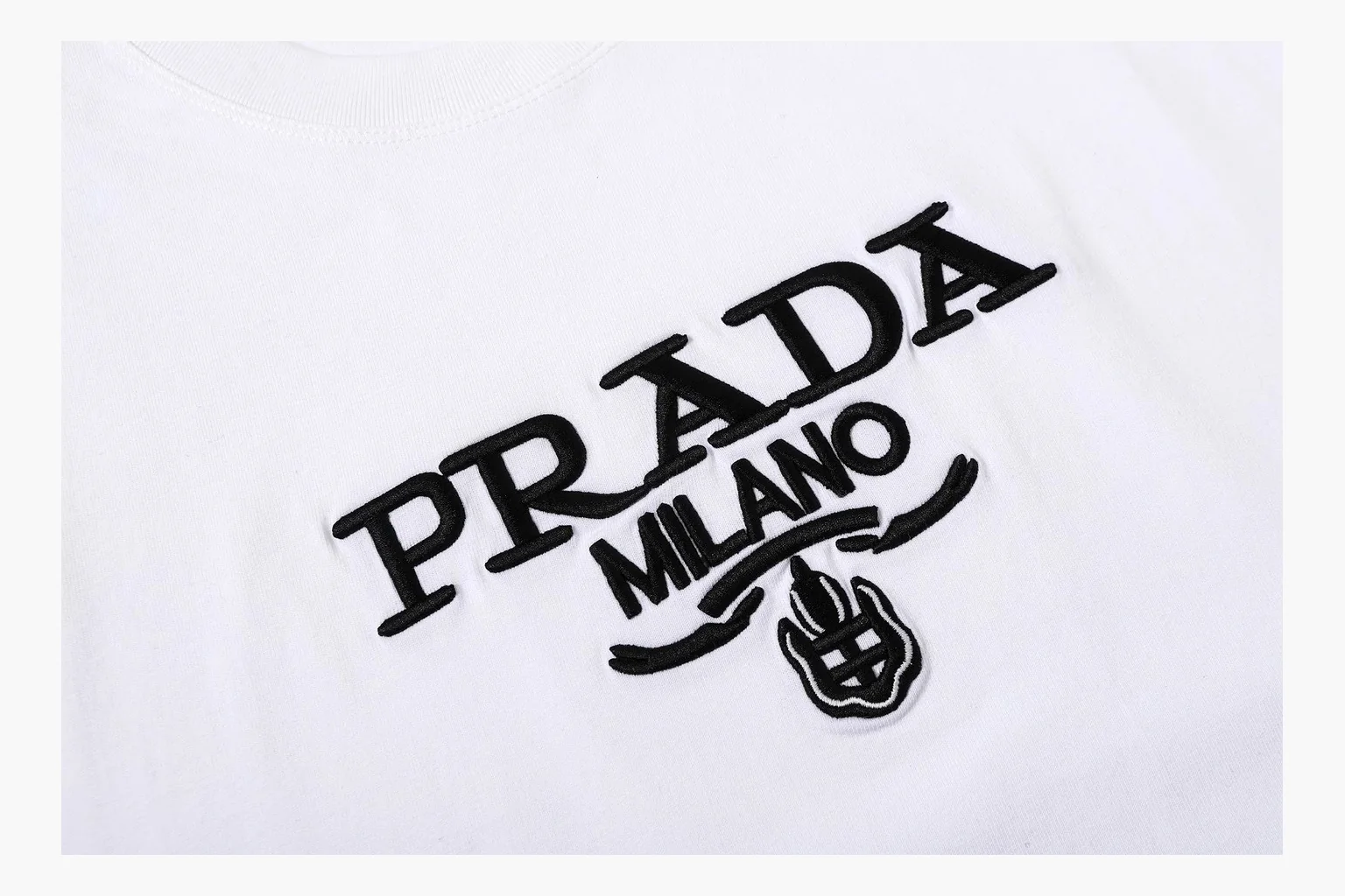 Prada Milano Logo T-Shirt White Product Image thumbnail 5