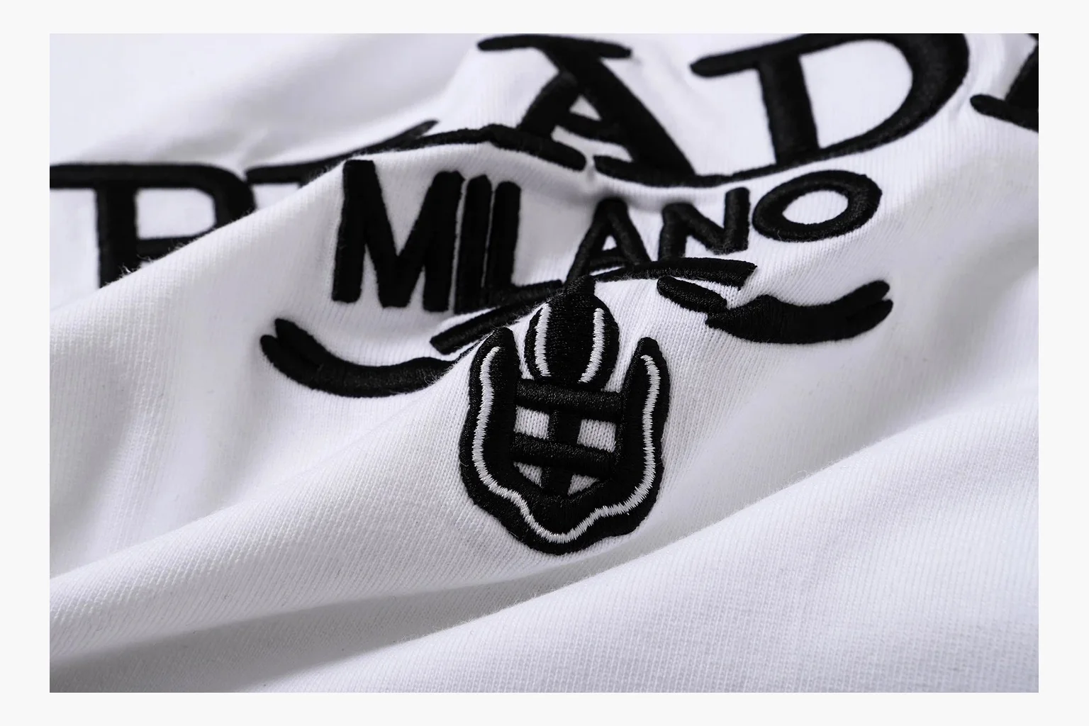 Prada Milano Logo T-Shirt White Product Image thumbnail 6