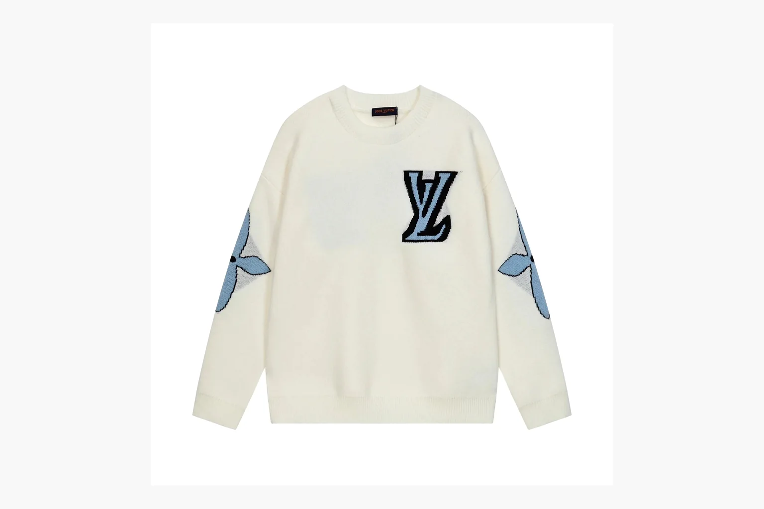 Louis Vuitton LV Flower Crewneck Sweater Cream Product Image