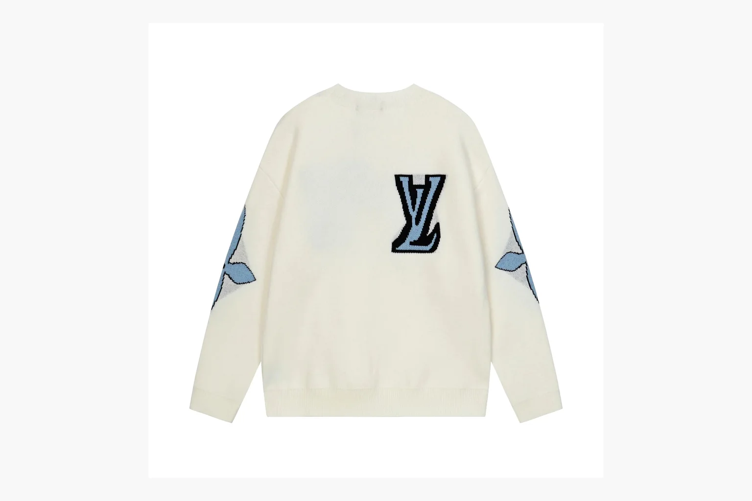 Louis Vuitton LV Flower Crewneck Sweater Cream Product Image thumbnail 2