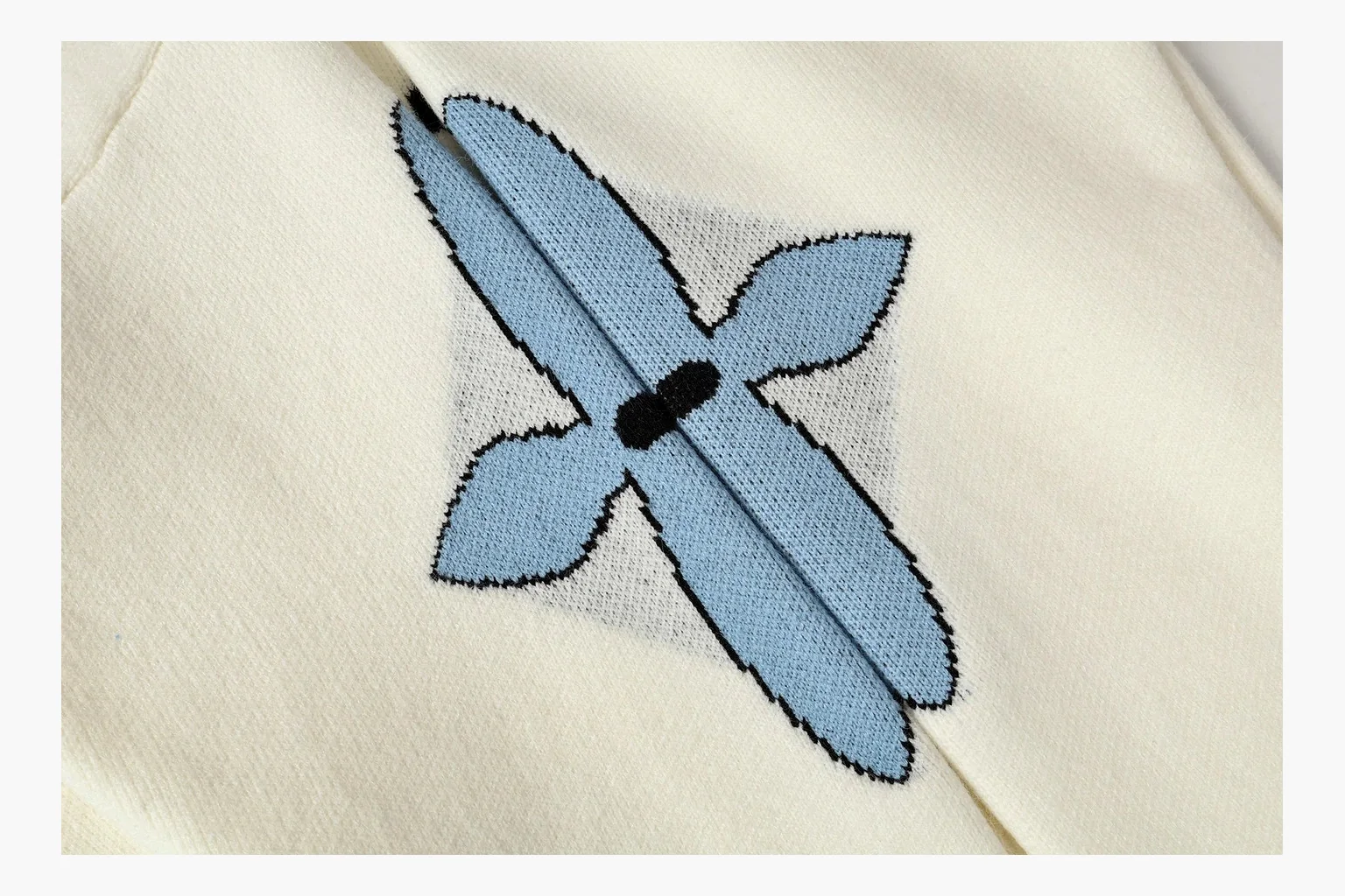 Louis Vuitton LV Flower Crewneck Sweater Cream Product Image thumbnail 6