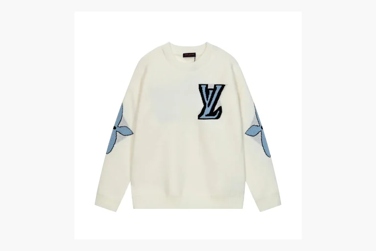 Louis Vuitton LV Flower Crewneck Sweater Cream Product Image