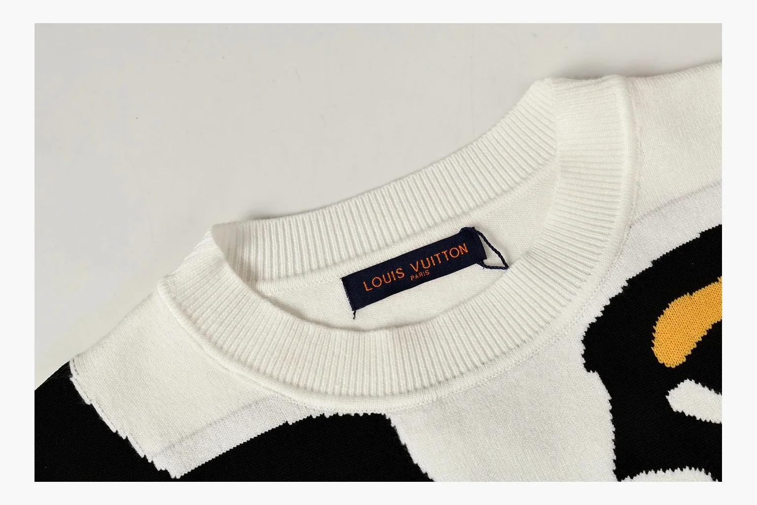 Louis Vuitton Abstract Face Sweater Cream Product Image thumbnail 3