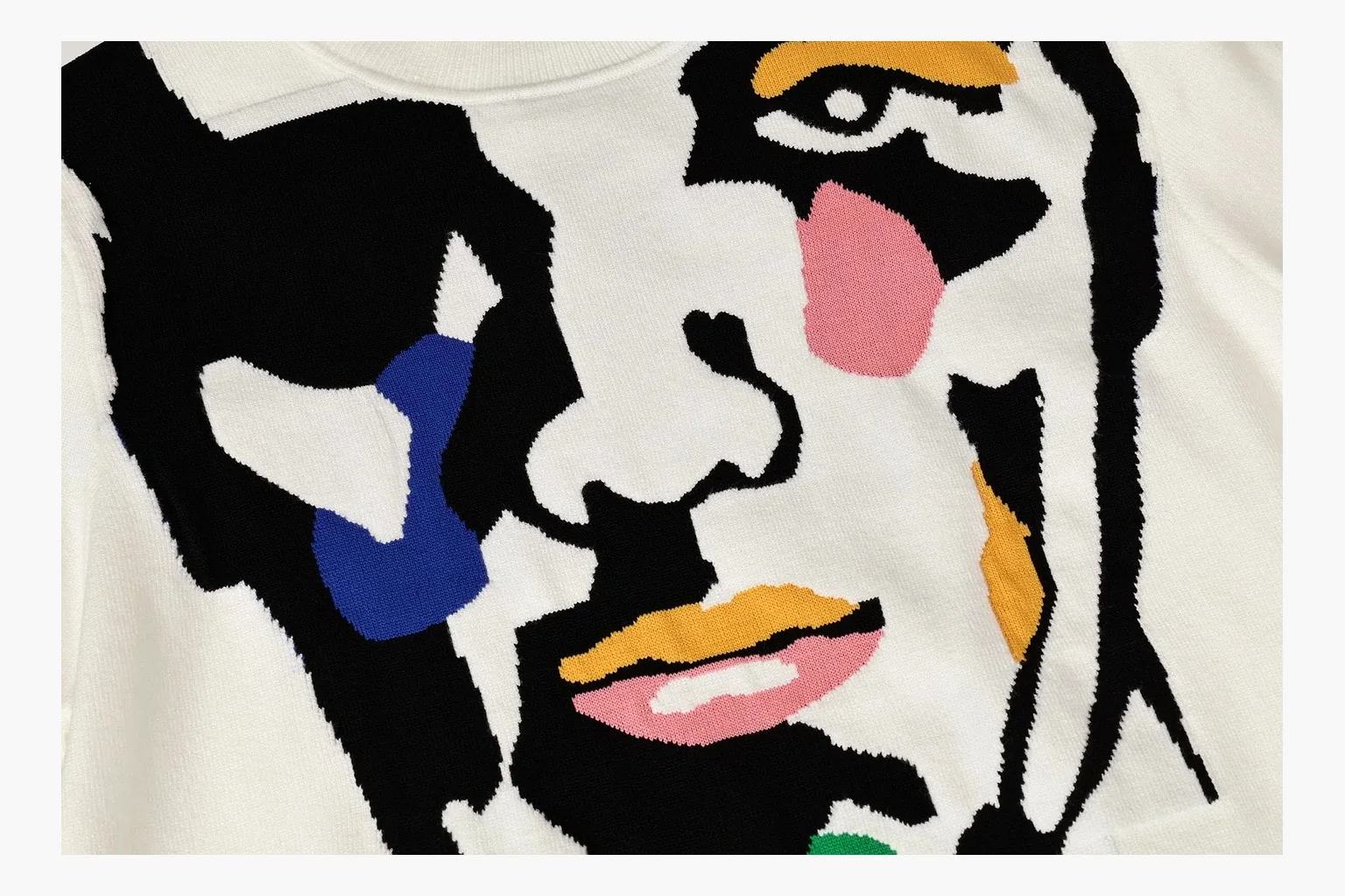 Louis Vuitton Abstract Face Sweater Cream Product Image thumbnail 6
