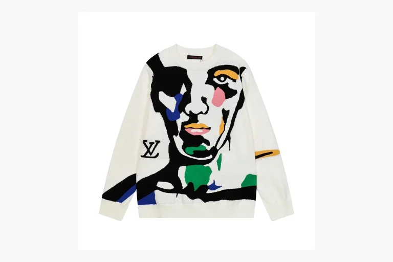 Louis Vuitton Abstract Face Sweater Cream Product Image