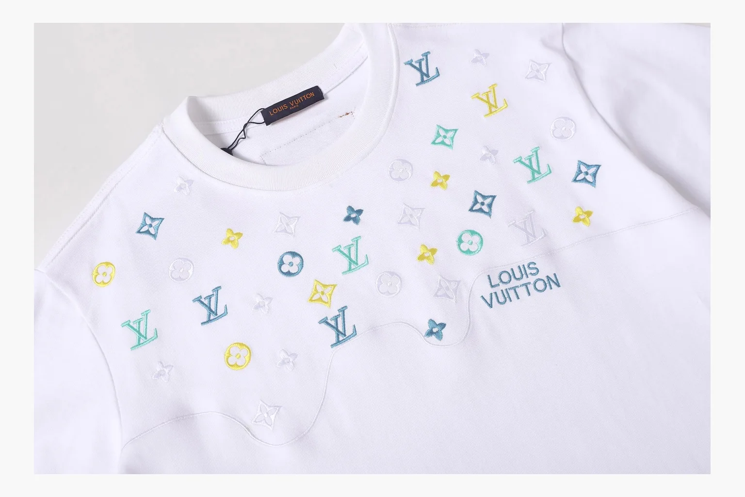Louis Vuitton Pastel Monogram T-Shirt White Product Image thumbnail 5
