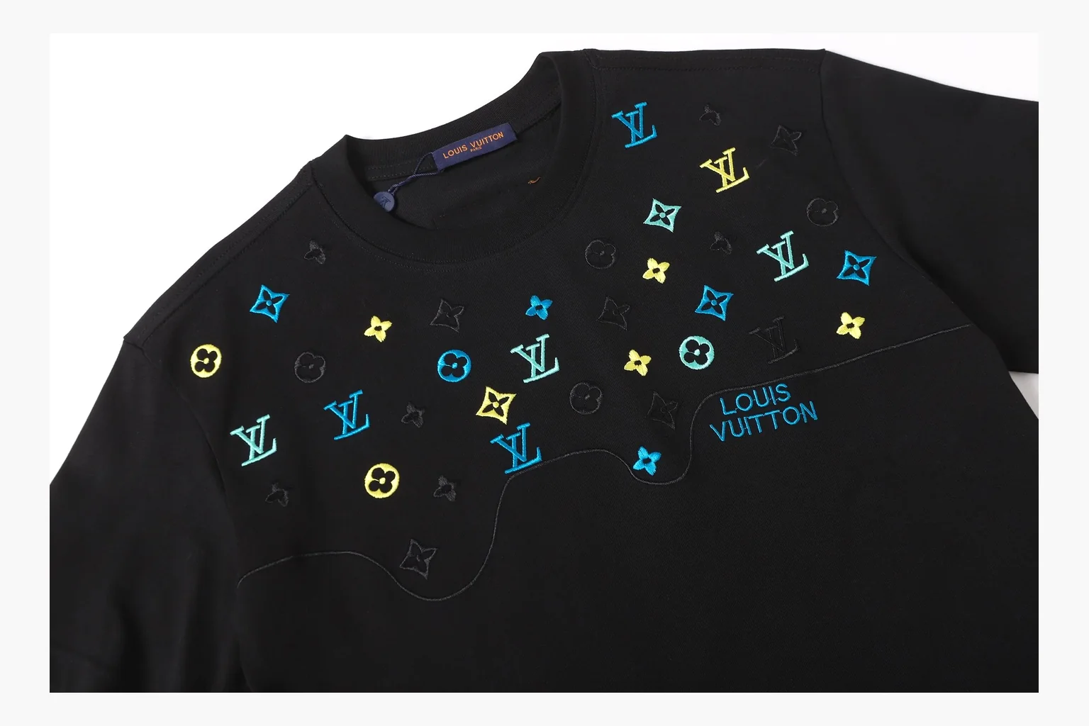Louis Vuitton Pastel Monogram T-Shirt Black Product Image thumbnail 5
