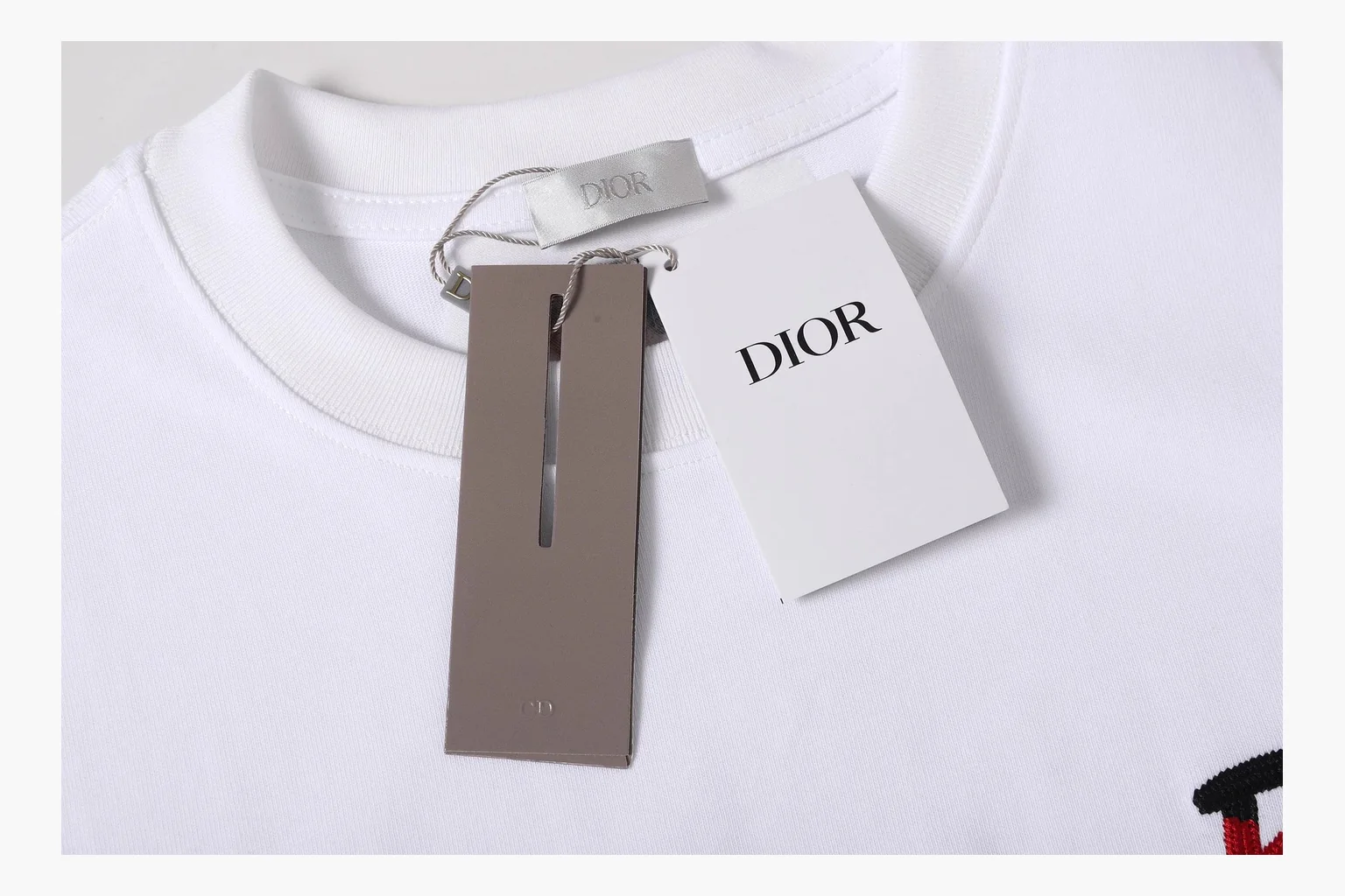 Christian Dior Logo Patch T-Shirt White Product Image thumbnail 4