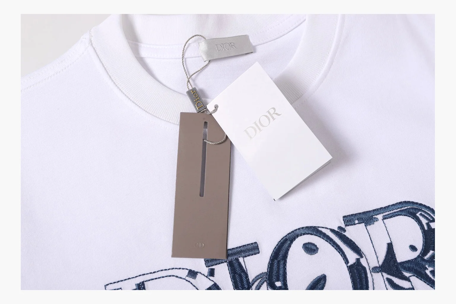 Christian Dior Oblique Graphic T-Shirt White Product Image thumbnail 5
