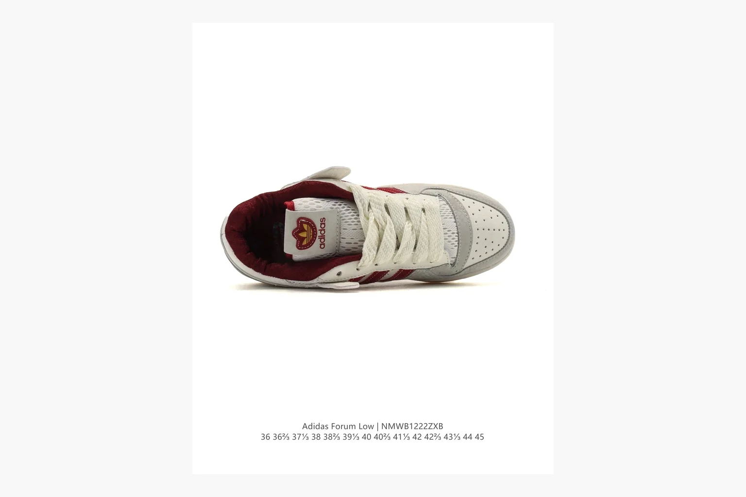 Adidas Forum Low Sneaker White Burgundy Product Image thumbnail 3