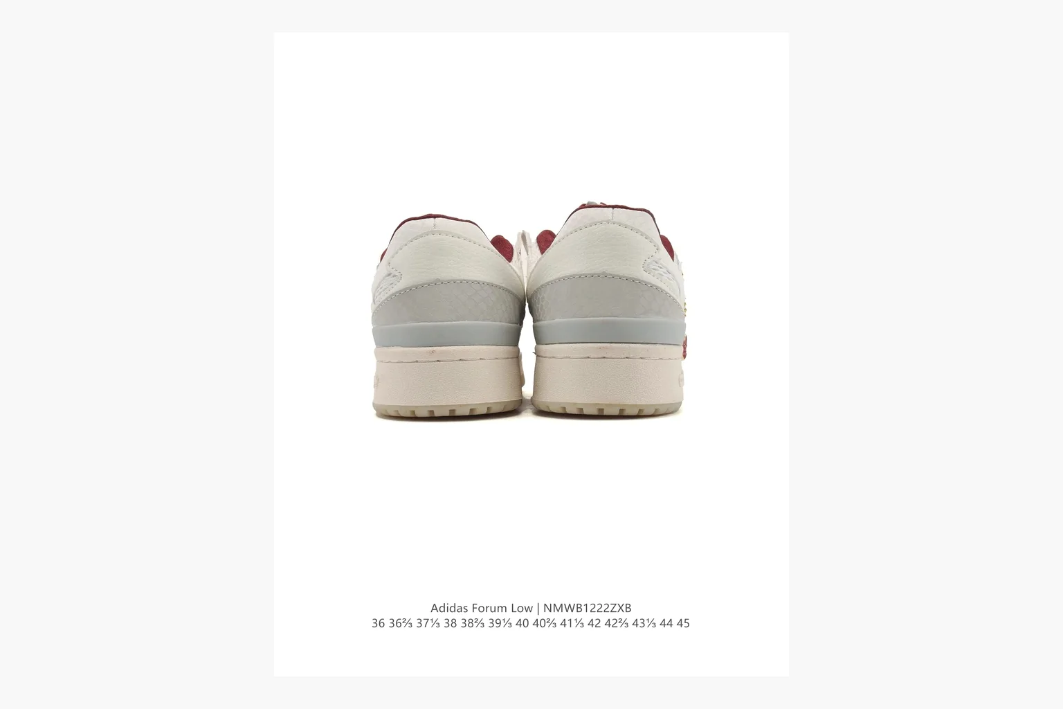 Adidas Forum Low Sneaker White Burgundy Product Image thumbnail 4