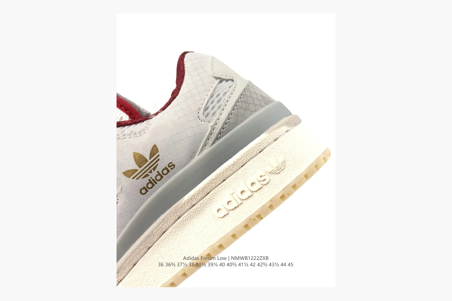 Adidas Forum Low Sneaker White Burgundy Product Image thumbnail 6