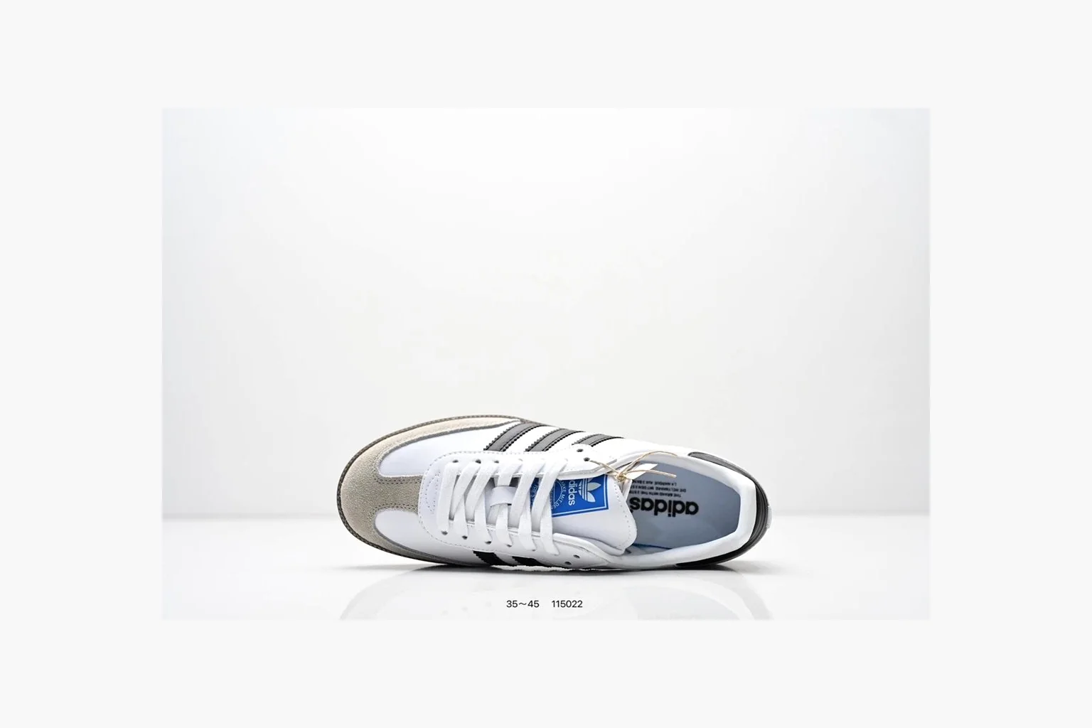 Adidas Samba OG Sneaker White Black Blue Product Image thumbnail 3