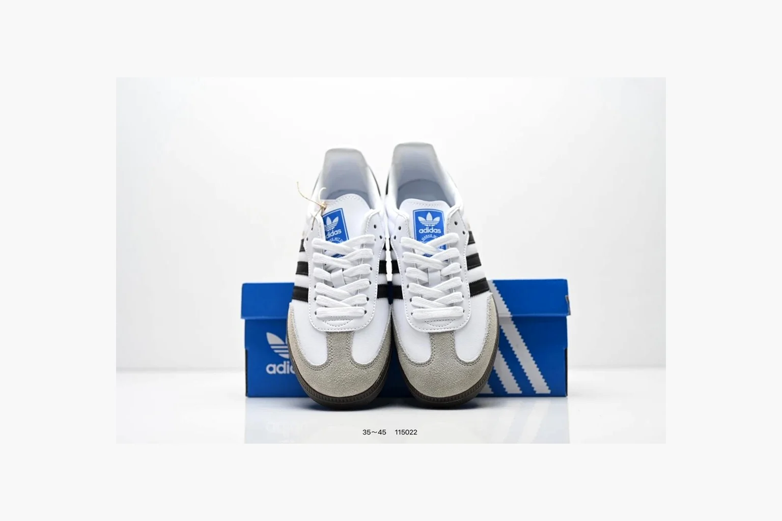 Adidas Samba OG Sneaker White Black Blue Product Image thumbnail 6