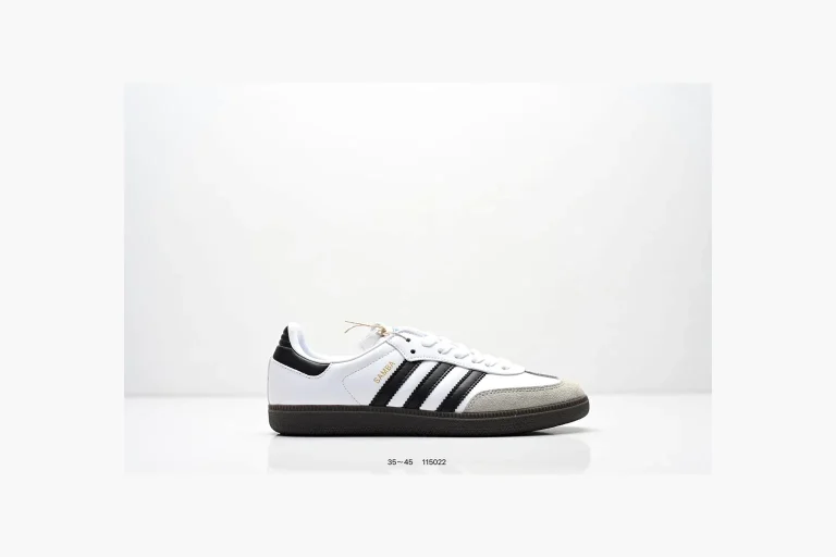 Adidas Samba OG Sneaker White Black Blue Product Image
