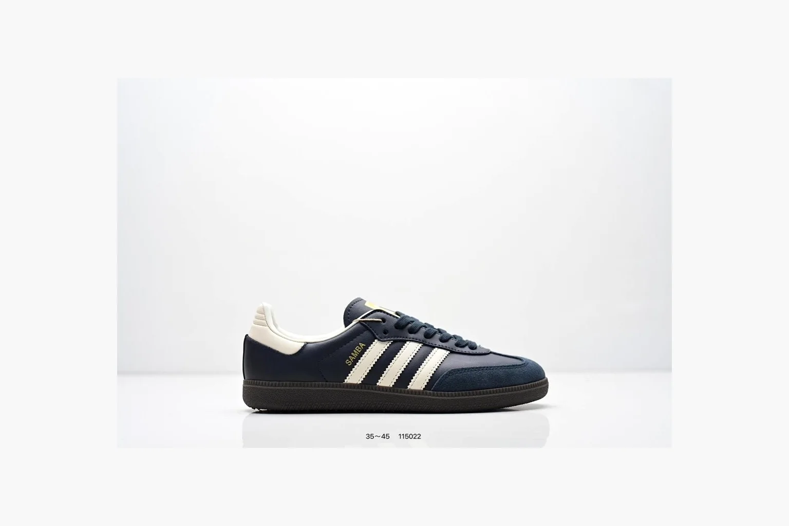 Adidas Samba OG Sneaker Black White Gold Product Image