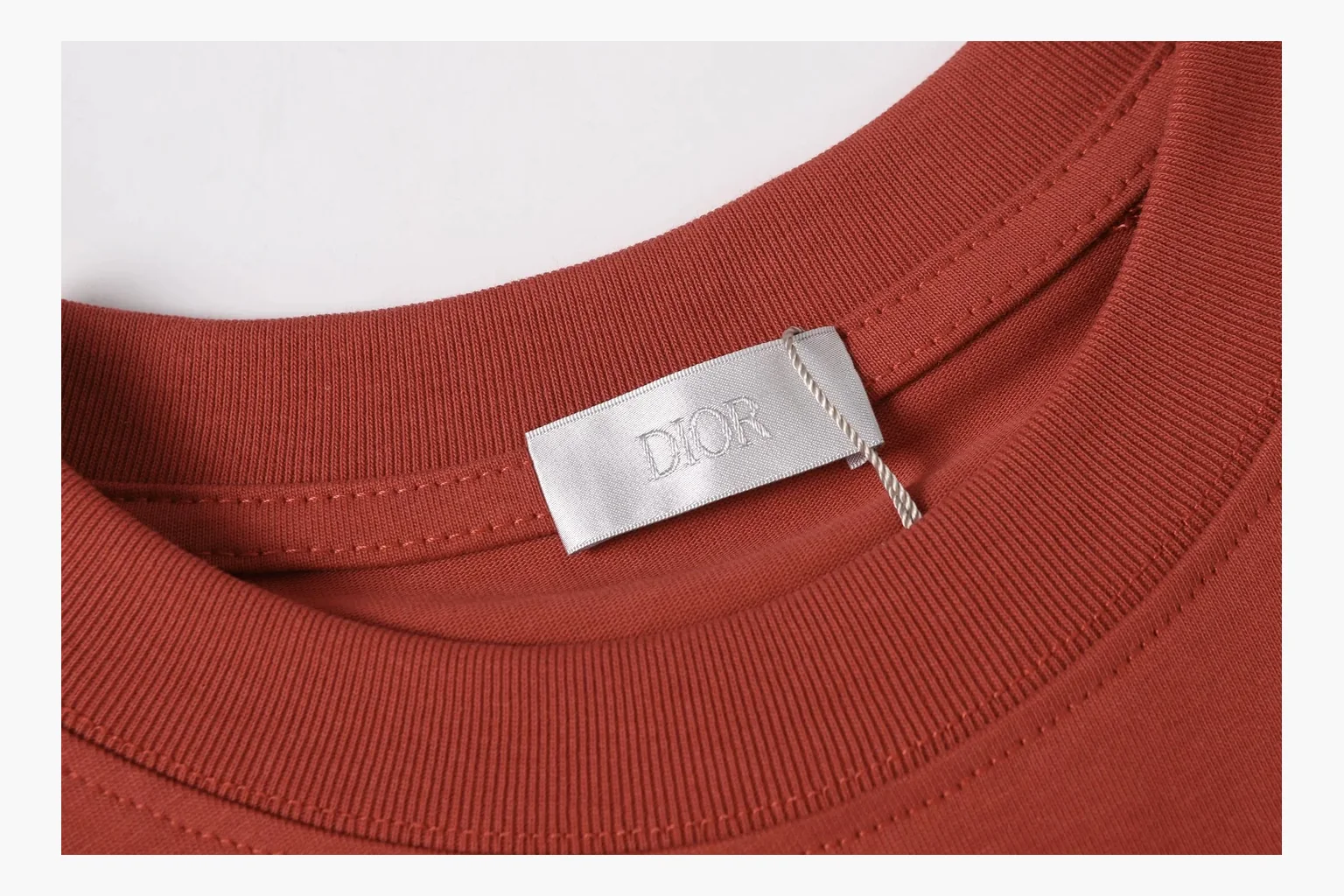 Christian Dior Script Logo T-Shirt Rust Orange Product Image thumbnail 3