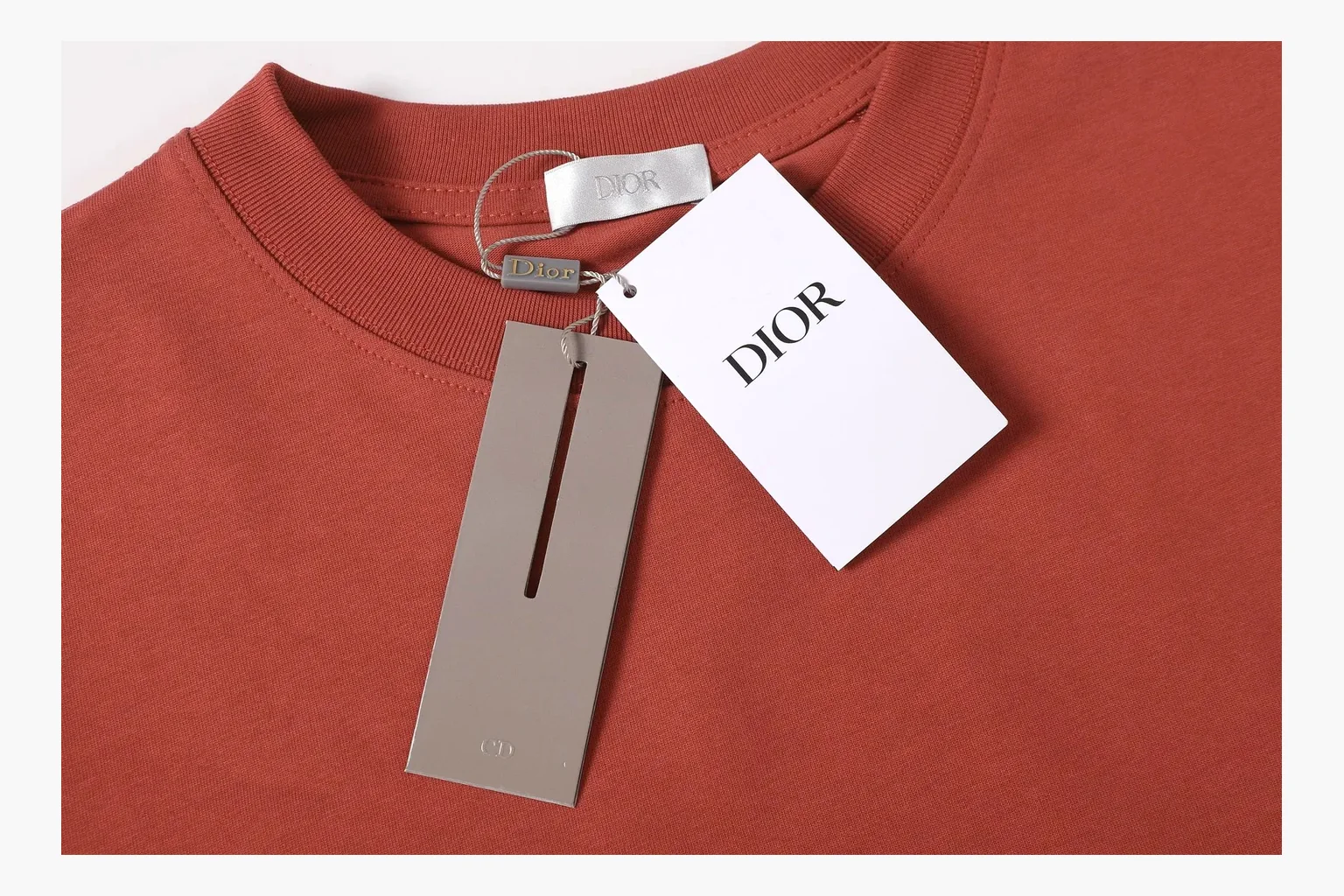 Christian Dior Script Logo T-Shirt Rust Orange Product Image thumbnail 4
